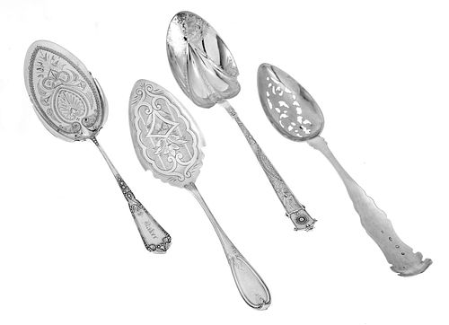 STERLING PIE SERVERS (1) AND SERVING SPOONS (2) 6.8TO 