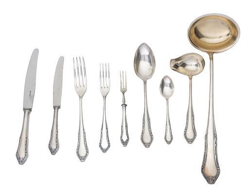 ROSTEREI SOLINGEN, GERMANY, 100PTS. SILVER FLATWARE, 98 PCS DINNER AND LUNCHEON 