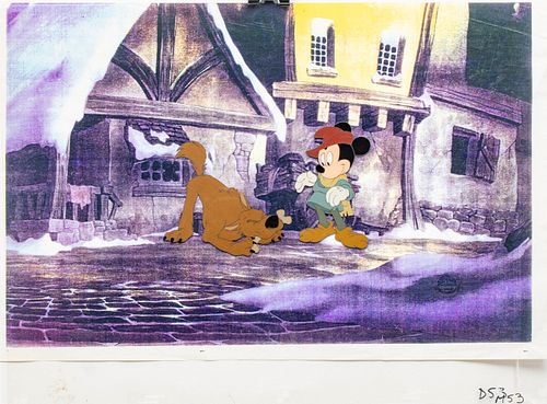 "THE PRINCE AND THE PAUPER" PRODUCTION ANIMATION CELS, C. 1990, H 4 1/4", W 6 1/2" 