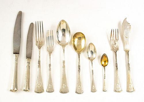 GERMANY, 800PTS. SILVER FLATWARE SERVICE FOR 18, 151PCS. DINNER, LUNCHEON AND FISH 