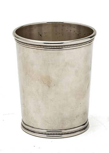 MARK J. SCEARCE (SHELBYVILLE, KY) STERLING SILVER JULEP CUP, H 3.75", DIA 3", T.W. 4.79 TOZ 