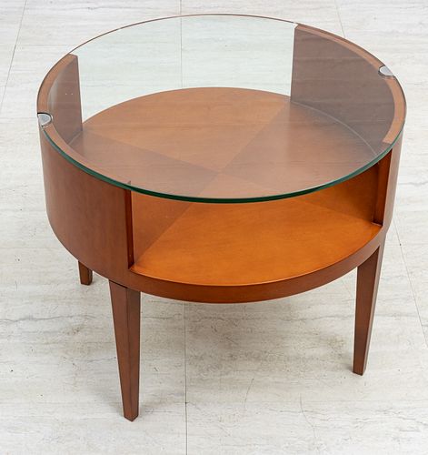 GLASS TOP END TABLE 