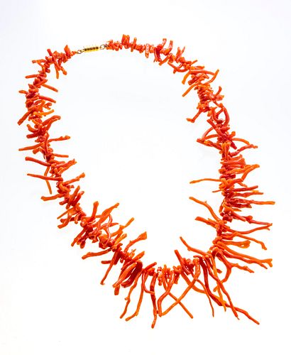 CORAL "BRANCH"  NECKLACE L 19" 