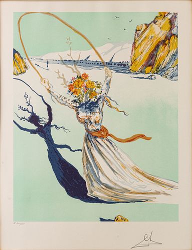 SALVADOR DALI (SPANISH, 1904–1989) LITHOGRAPH IN COLORS, ON WOVE PAPER 1979, TRANSCENDENT PASSAGE 