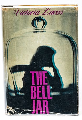SYLVIA PLATH 'VICTORIA LUCAS' (AMERICAN, 1932–1963) FIRST EDITION THE BELL JAR, 1963, H 7.5" W 5" D 1.25" 