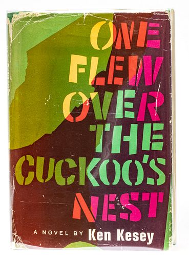 KEN KESEY (AMERICAN, 1935–2001), FIRST EDITION ONE FLEW OVER THE CUCKOO'S NEST, 1962, H 8.25" W 5.75" D 1.25" 