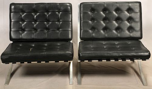 KNOLL INFLUENCE BARCELONA CHAIRS 2 H 29" W 34" D 33" 