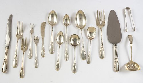 MANCHESTER SILVER CO STERLING FLATWARE, FOR 11, 89 PCS. 