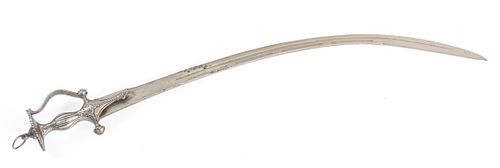 INDIAN TULWAR SWORD, 19TH C., L 29" BLADE 