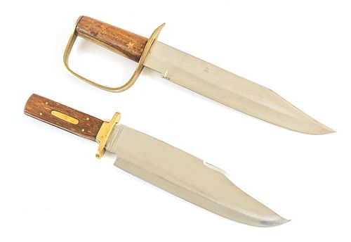 REPLICA BOWIE KNIVES, 20TH C., TWO PIECES, L 14.75" (BOTH) 