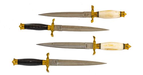TWO PAIRS OF MODERN DAGGERS, 20TH C., FOUR PIECES