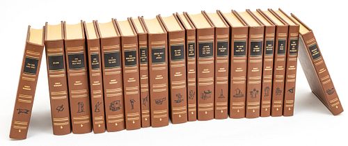 EASTON PRESS, BY - LINE: HEMINGWAY, 1990, 18 VOLUMES H 9.5" LEATHER BOUND 