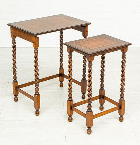 CENTURY FURNITURE COMPANY  NESTING TABLES 2 PIECES  H 24" W 20" D 14" 