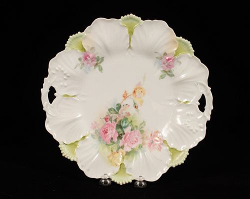 RS PRUSSIA CAKE PLATE C 1900 DIA 11" 