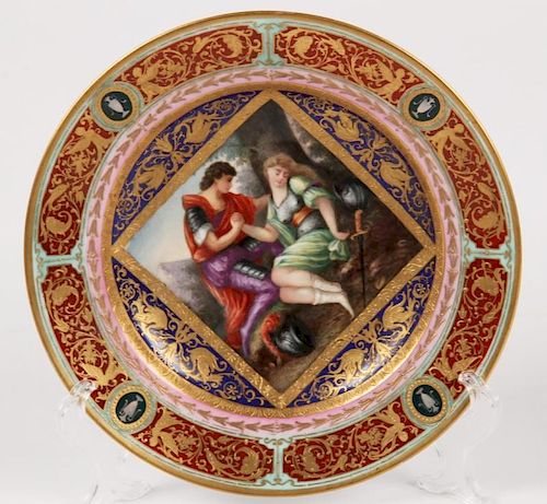 ENAMELED ROYAL VIENNA CABINET PLATE