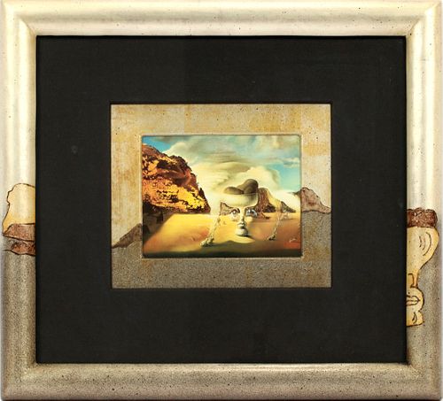 AFTER SALVADOR DALI (SPAIN, 1904-89), OFFSET LITHOGRAPH, H 4", W 5", "INVISIBLE AFGHAN" 