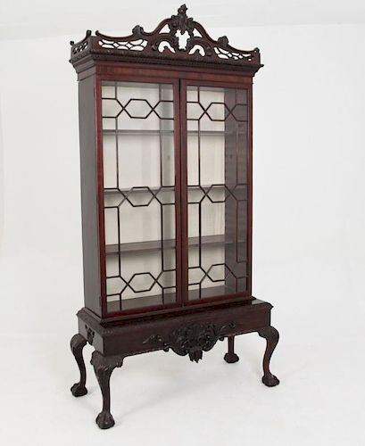 ENGLISH CHIPPENDALE DISPLAY CABINET