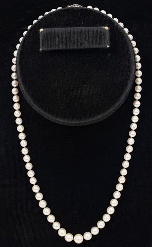 PEARL GRADUATED NECKLACE L 19" 