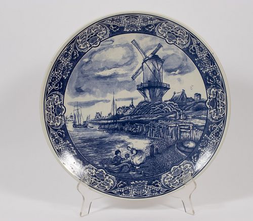 DELFT, HOLLAND POTTERY CHARGER DIA 15" 