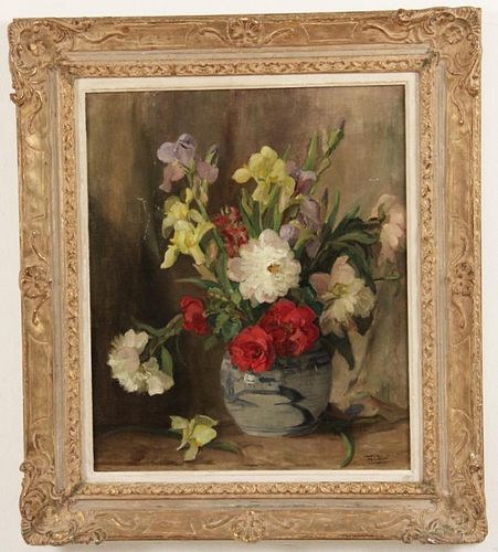 FREDA BLOIS, ENGLISH OIL ON CANVAS/BOARD PAINTING