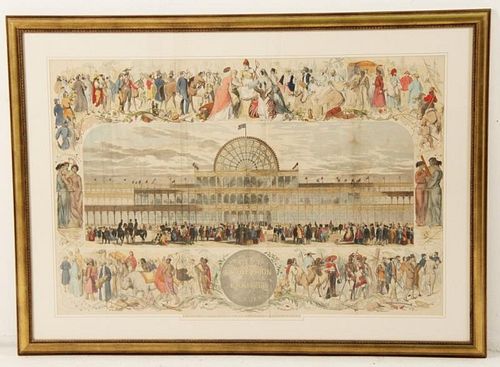 LARGE HAND COLORED ENGRAVING