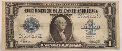 U.S. 1923 $1.DOLLAR PAPER CURRENCY NOTE, S/N # E - 96242023 - B, GEORGE WASHINGTON PORTRAIT H 4" X 9" 