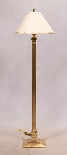 FREDERICK COOPER BRASS FLOOR LAMP, H 62.5", W 10.5" 