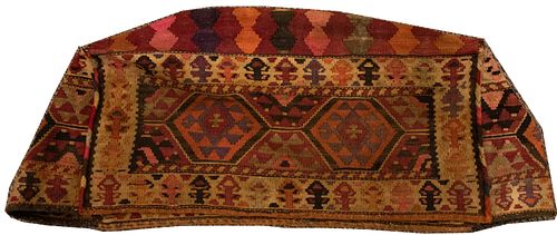 TURKISH FLAT WOVEN CHEST COVER, H 1' 5", W 1' 4", D 3' 3" 