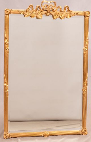 GILT AND BEVELED  WALL MIRROR H 41" W 26" 