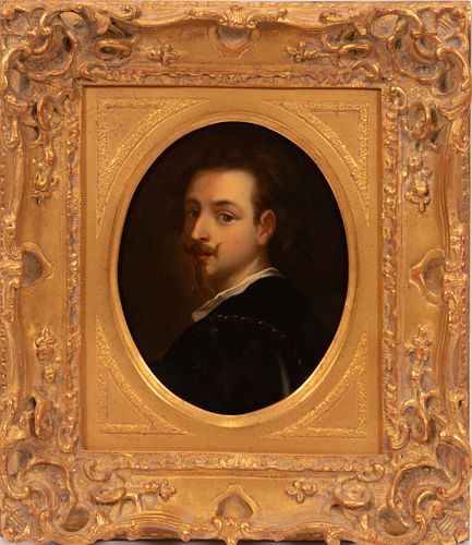 ENGLISH OIL ON PANEL 19TH C. H 8.5" W 7" PORTRAIT OF A GENTLEMAN 