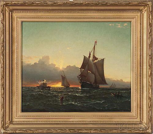 James Gale Tyler (Connecticut/New York, 1855-1931)      Sunset Seascape