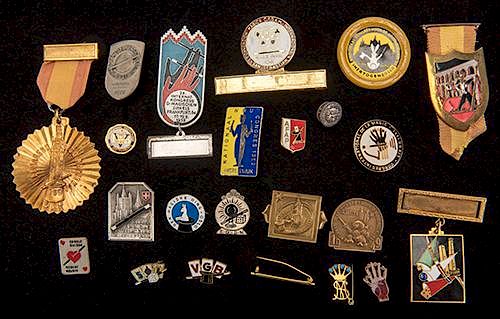 Collection of Over 30 Magician’s Lapel Pins