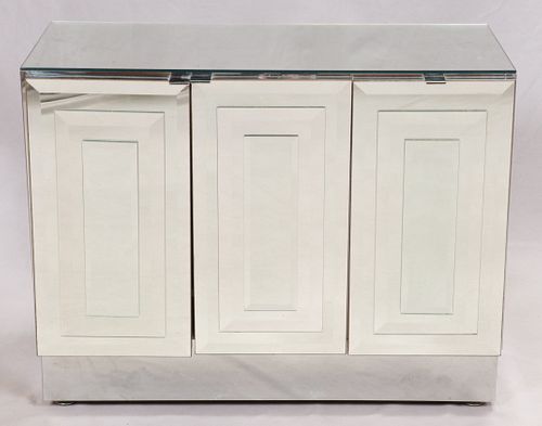 ART DECO STYLE MIRROR FRONT CABINET H 28" W 36" 