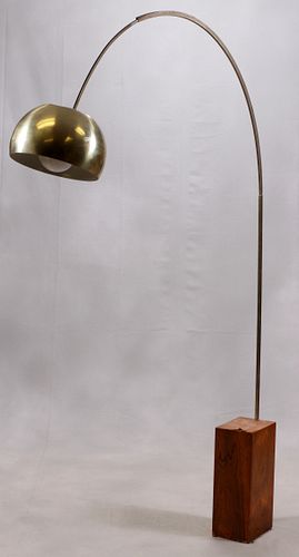 MID-CENTURY ARC FLOOR LAMP, H 85", W 13", D 61" 