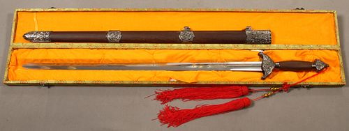 CHINESE CEREMONIAL SWORD L 3' 3" 