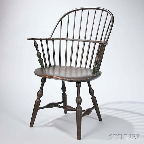 Green-painted Windsor Sack-back Chair