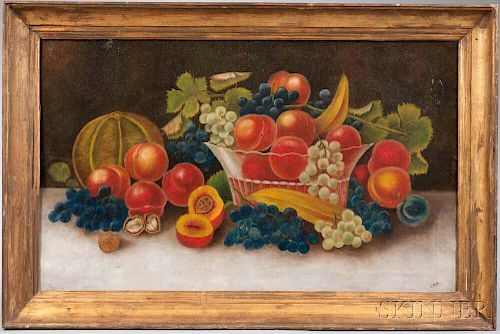 American School, Late 19th Century      Large Still Life with Fruit