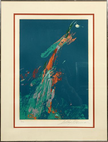 LEROY NEIMAN (AMER, 1921-2012), SERIGRAPH ON PAPER, H 20", W 14", "SMASH" 