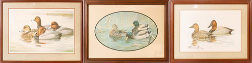 JIM FOOTE (AMERICAN, 1925–04) LITHOGRAPHS IN COLORS, ON WOVE PAPER H 16-18.5" W 24-29" DUCKS IN THE WATER 