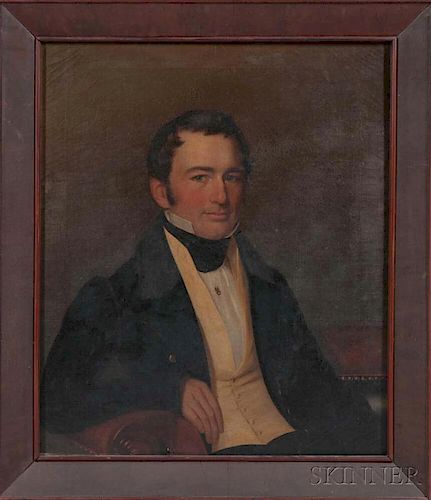 Attributed to Cephas Thompson (Massachusetts, 1775-1856)      Portrait of Joshua Wood, Middleborough, Massachusetts