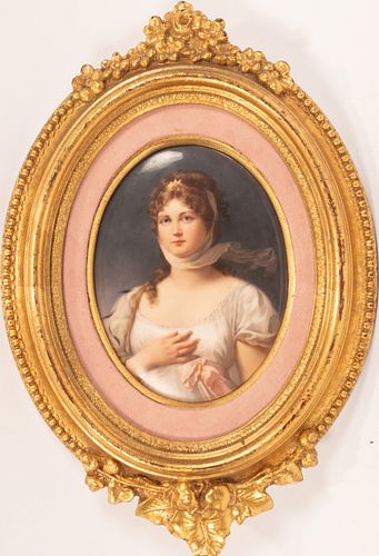 KPM PORCELAIN PLAQUE, LATE 19TH C, H 6.75", W 4.75", QUEEN LOUISE OF PRUSSIA 