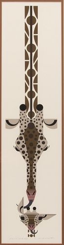 CHARLEY HARPER (AMER, 1922-07), SERIGRAPH ON PAPER, H 8", W 30", "LOVE FROM ABOVE" 