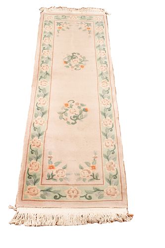 CHINESE HAND KNOTTED  RUNNER H 8'2" W 2'6" 