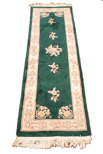 CHINESE ORIENTAL HAND KNOTTED RUNNER W 2'7" L 8'2" 