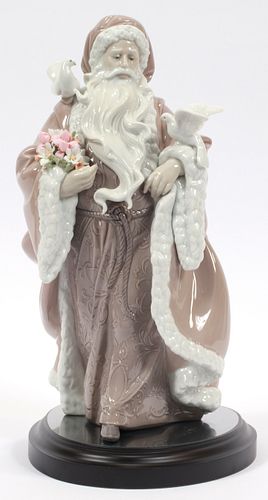 LLADRO PORCELAIN FIGURINE, H 12", W 5", "FATHER CHRISTMAS-SPIRIT OF NATURE" (1890) 