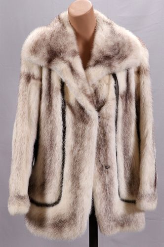 LEATHER AND MINK JACKET, LAZARE'S LABEL 