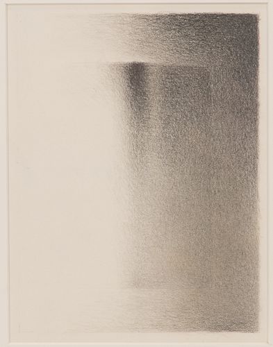 THEOPHANIS STAVROPOULOS (GREECE/AMER, 1930-07), GRAPHITE ON PAPER, 1982, H 7", W 5.25", "ABSTRACT" 