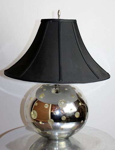 Modern mirrored ball glass lamp
