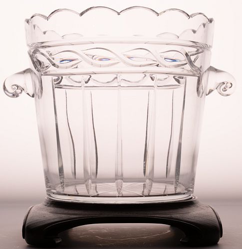 CUT CRYSTAL  MAGNUM ICE OR CHAMPAGNE BUCKET, H 10", DIA 13" 