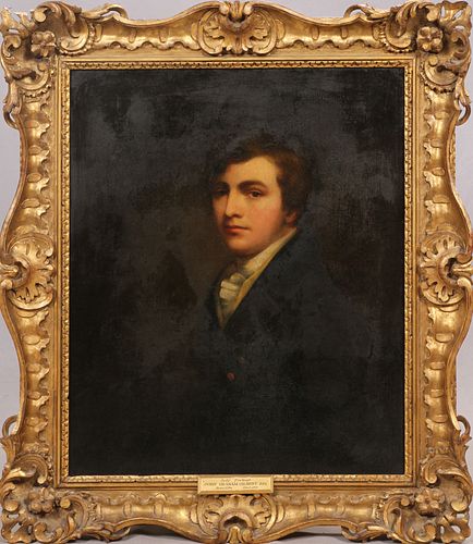 JOHN GRAHAM GILBERT (SCOTTISH, 1794-66), OIL ON CANVAS, H 30" W 25", SELF-PORTRAIT 